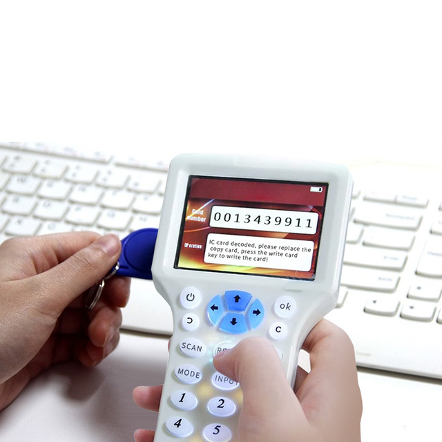 Handheld NFC IC Access Card Keychain Duplicate 125Khz 13.56mhz Access Control Card Clone Key Fob RFID ID Card Duplicator