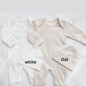 Pagliaccetto personalizzato bambino con piega sul Footie personalizzato bambino che torna a casa tuta in morbido cotone - Product Image 1