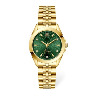 Reloj de Mujer Scottie 9734, Color <span class=keywords><strong>Rojo</strong></span> Rosa, Azul Hielo Triturado, Saturno Pequeño, Dorado, con Cuarzo Dragon Fruit - Product Image 5