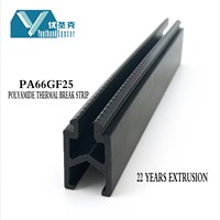 Bande thermique PA66 GF25 H11 11x14mm résistante à la chaleur 220°C pour murs-rideaux en aluminium, façades, fenêtres et portes