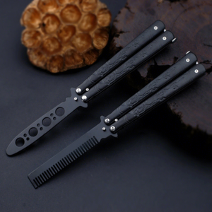 Practice <strong>Butterfly</strong> <strong>Trainer</strong> <strong>Knives</strong> Unsharp-Blade Practice Training Tool Stainless Steel - Product Image 1