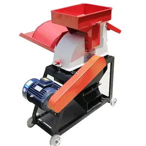 China rotary electric and diesel animal feed hay grass chopper and chaff cutter corn soybean grain grind machine