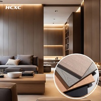 Panneaux muraux décoratifs en charbon de bambou et fibre de bois, motif grain de bois moderne, pour la rénovation des chambres et des hôtels