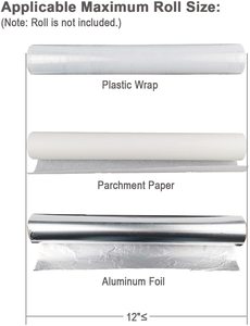 OEM yaratıcı duvara monte gıda plastik sarılmak Film dağıtıcı için kesici ile mutfak düzenleyici kalay folyo dağıtıcı - Product Image 6