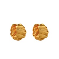Boucles d'oreilles minimalistes chic européennes et américaines en tungstène électroplaqué, élégantes et discrètes, exsudant une touche de luxe simple