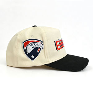 Casquette de baseball structurée bicolore à 5 panneaux, personnalisable avec logo brodé 3D multicouche, pour équipes sportives, style trucker, vente en gros - Product Image 4