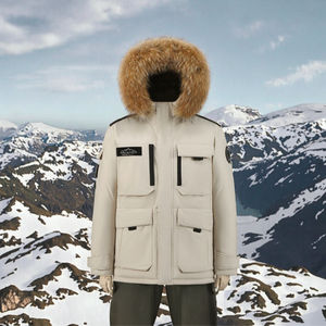 Veste d'hiver tendance de style canadien pour homme, 80% duvet, avec capuche, tissu velours, épaisse, chaude, anti-rides, unisexe, parka pour couple - Product Image 3