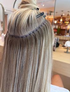 Extensions Tessitura Genius Invisibile XO Senza Cuciture da Fabbrica Colore Bianco Ghiaccio Europeo Micro Loop PU Skin Con Foro - Product Image 1