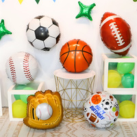 18 pouces noir et blanc football football basket-ball baseball hélium ballon sport feuille ballon décoration
