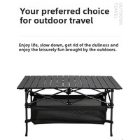 Mesa Plegable de Aleación de Aluminio para Acampar al Aire Libre, Diseño de Rollo de Huevo, Alta Calidad, Multifuncional, Portátil, para Barbacoa, Muebles de Exterior