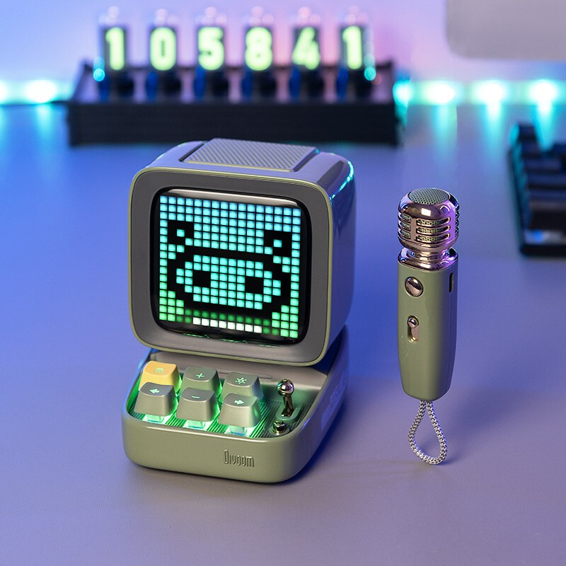 Divoom DittoPro ポータブルスピーカー Ditoo Pixel art Bluetooth Speaker Alarm Clock DIY Display