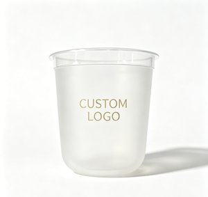 Vasos de Plástico Transparente Desechables al por Mayor con Tapas de Cúpula y Pajitas, Impresión Serigráfica/UV para Bebidas Frías y Zumos - Product Image 2