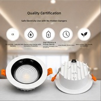 Lampu Downlight LED Plafon Modern Berbahan Aluminium, Model Cermin, 7W 12W 15W 20W, Lumen Tinggi, Anti Silau, Sorot Cahaya Putih Dingin 6000K