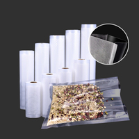 Sacs sous vide gaufrés en plastique transparent rouleau de scellant sous vide rouleau plusieurs tailles sacs de stockage des aliments sous vide en plastique alimentaire pour la viande
