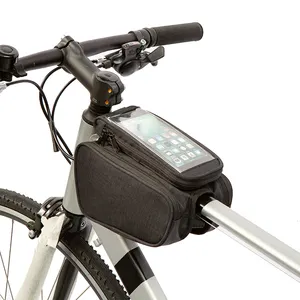 उच्च गुणवत्ता निविड़ अंधकार साइकिल यात्रा शीर्ष ट्यूब बैग फोन बैग साइकिल स्मार्टफोन शीर्ष फ्रेम बैग