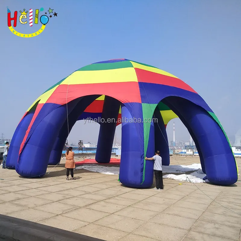 Tente igloo gonflable adhésive, de couleur arc-en-ciel, avec air comprimé, pour spectacle