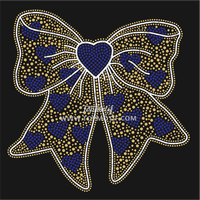 Nœuds multicolores Crystal Hot Fix Rhinestones Transfert de chaleur Bling Sparkle Applique Iron on Prêt à presser pour vêtements Sacs Chemises