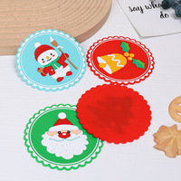 Joyeux Noël Sous-verres en silicone Tapis de tasse pour tasses Maison Cuisine Bureau Fête Table Décoration