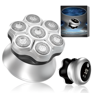 7D Magnetic Rotary Electric <b>Head</b> Shaver Bald <b>Razor</b> IPX6 Waterproof USB-C Rechargeable 90min Runtime OEM Custom Logo - Product Image 1