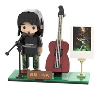 Figurine de chef personnalisée en blocs de construction, souvenir de restaurant personnalisé, ensemble de mini briques DIY avec panneau d'exposition OEM