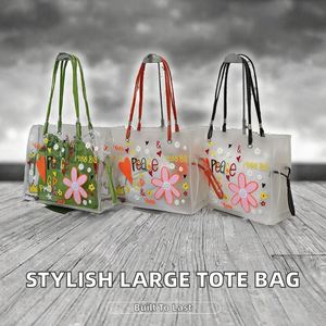 New Durable Fashion Women Handbags Open <b>Top</b> Large Capacity <b>PVC</b> Bags with Polyester Lining for Young Ladies - Product Image 2