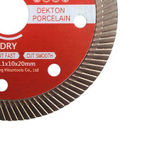 Lame de coupe en céramique ondulée de 105 mm, lame de scie diamantée, tranchante, sans éclats, pour plaque de roche, toute céramique, carrelage en verre