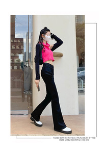 <span class=keywords><strong>Jeans</strong></span> Micro svasati da donna autunno 2024 nuovi pantaloni a vita alta dimagranti a gamba dritta slim fit piccoli a zampa - Product Image 6