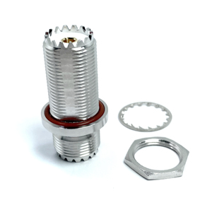 Groothandel Fabriek Voorraad Uhf Vrouwelijke Schotadapters 50Ω Panel Mount Connectoren Voor Cb Radio/Ham Radio/Antenne Installatie - Product Image 1