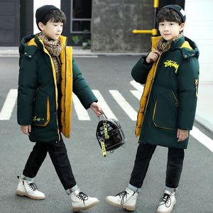 Veste d'hiver en coton pour enfants, manteau chaud, épais type Parka, à <span class=keywords><strong>capuche</strong></span>, vêtements pour grands garçons, protège de la chaleur, 40-30 degrés, 2021 - Product Image 1