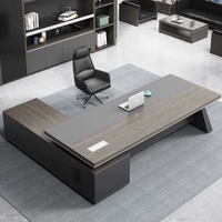Nuevo Escritorio Ejecutivo Moderno de Lujo en Forma de L, Muebles de Oficina de Madera para Gerentes y Directores