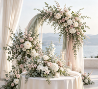 Y-035 Luxe Blush White Sage Green Fleurs artificielles pour mariage, centre de table, arrangement floral pour la cérémonie et la réception