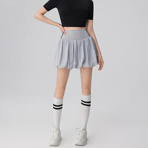 Active Wear Girls High Waist Casual Puff Mini Bubble Tennis rock Frauen mit eingebauten Shorts - Product Image 4