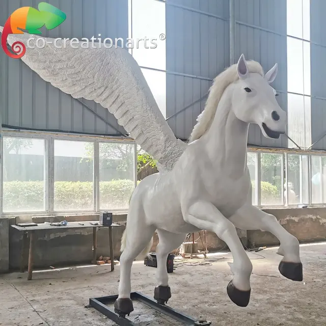 Zoo natale tema decorazione animale simulazione animatronic flying horse