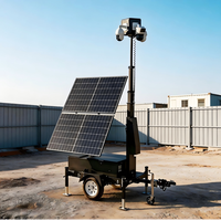 Remorque de sécurité mobile à énergie solaire avec barre de remorquage pliable en option pour les chantiers de construction