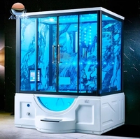 Kabin Mandi Uap Lipat Modern Mewah dengan Desain Kaca Tempered, Whirlpool, dan Pijat Kaki untuk Penggunaan Hotel