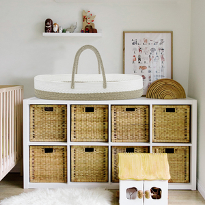 Panier à langer pour bébé en corde de coton avec coussin en mousse et housse imperméable | <span class=keywords><strong>Table</strong></span> à langer pour bébé - Product Image 6