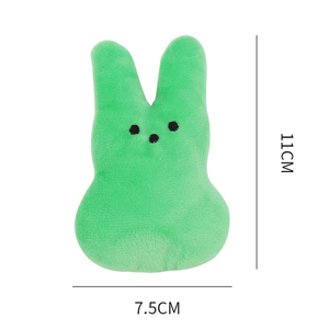 ของเล่นตุ๊กตากระต่ายน่ารักขนาดเล็ก ดีไซน์ใหม่ ขายส่ง ของเล่นบีบมีเสียงสำหรับสัตว์เลี้ยงขนาดเล็ก พร้อมแคทนิป - Product Image 4