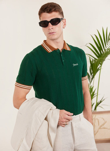 <span class=keywords><strong>Polo</strong></span> Estiva Personalizzata 100% Poliestere per Uomo, Verde Foresta, Traspirante, Lavorazione <span class=keywords><strong>Jacquard</strong></span> a Maglia, Manica Corta - Product Image 2