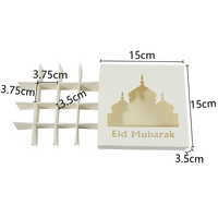 Boîtes cadeaux pour bonbons, boîte pour confiseries et chocolats, Eid mubarak avec fenêtre, 50 pièces