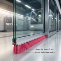 Brosse d'étanchéité de porte anti-poussière personnalisée |   Bande de sécurité anti-pincement pour portes coulissantes |   Accessoires d'étanchéité industrielle