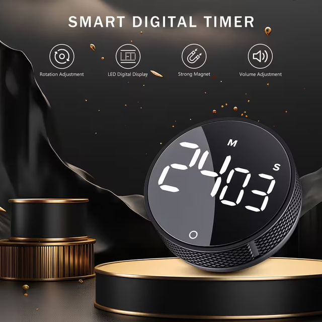 Classroom Cooking Fitness Baking Studying LED Display Visual Timer Magnetism Loud Digital Kitchen Cooking Countdown Timers