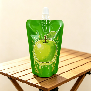 Multi Color Poly Packaging <strong>Bags</strong> Juice And Beverage Puree <strong>Bags</strong> Leak Proof Design With Suction Nozzle - Product Image 1