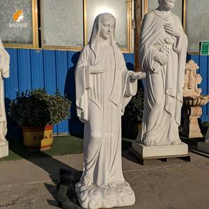 人命サイズ手彫りカトリック宗教大理石メアリー像販売 - Product Image 6