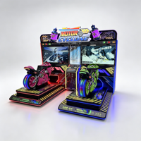 Console de jeu d'arcade de course de moto sportive à deux joueurs, simulateur de moto à monnayeur, machine de jeu d'arcade