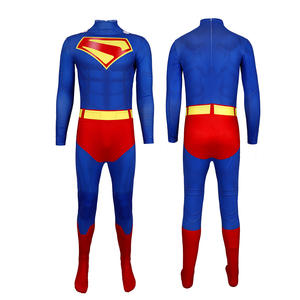 Nuevo traje de <span class=keywords><strong>Superman</strong></span> Deluxe para hombre mono con cubiertas de zapatos y <span class=keywords><strong>capa</strong></span> - Product Image 3