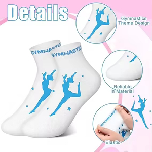 Gymnastics Theme Socks Team <b>Gifts</b> Bulk – Gymnast Stuff Party Favors for Women Girls Teacher <b>Sister</b> Lovers Accessories - Product Image 3