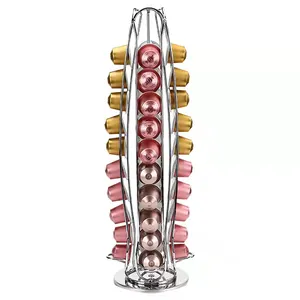 Nespresso 40 Buah Kapsul <span class=keywords><strong>Cafe</strong></span> Pemegang Kopi Melengkung Bentuk Baru Rak Penyimpanan Bingkai Tampilan Dekoratif Keluarga - Product Image 1