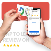 Tarjeta de Reseñas por Contacto NFC para TikTok y Google Reviews