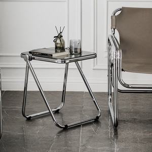 Table d'appoint et de chevet pliable moderne en acrylique transparent, modèle HC-H, pour le camping et la salle de séjour - Product Image 4
