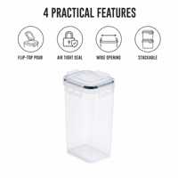 Boîte de stockage d'aliments en vrac Flip Top Bec verseur Large Bouche Hermétique En Plastique Sans BPA Cuisine Garde-Manger Conteneur De Céréales